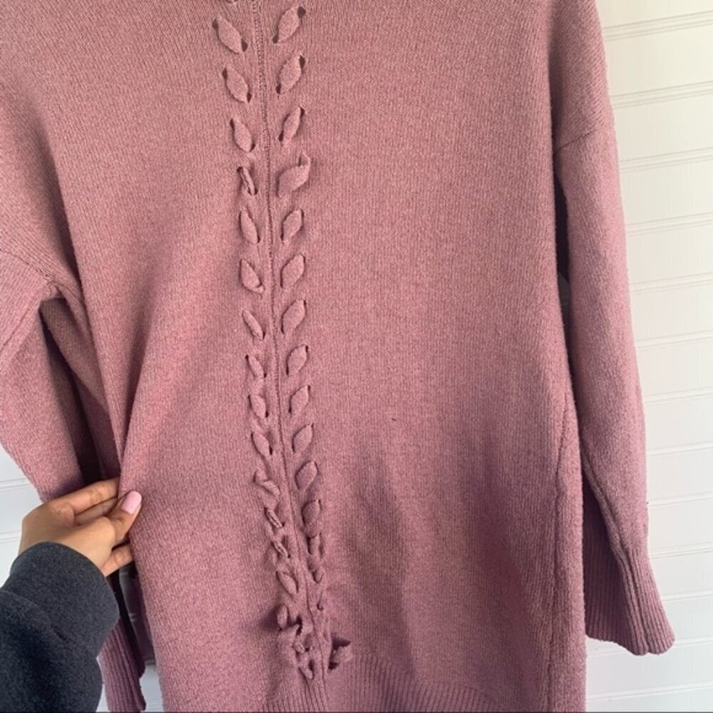 Pink Rose Light Pink Lace Up Open Cardigan Size M - Picture 7 of 7